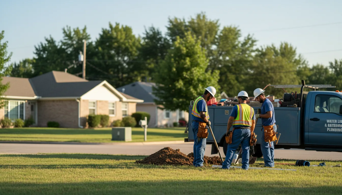 Residential water line and bathroom plumbing service in Niotaze, KS